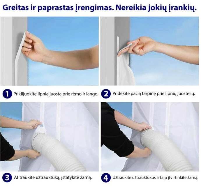 Kondicionierius Lango tarpinė Adolus (400 cm) mobiliam oro kondicionieriui