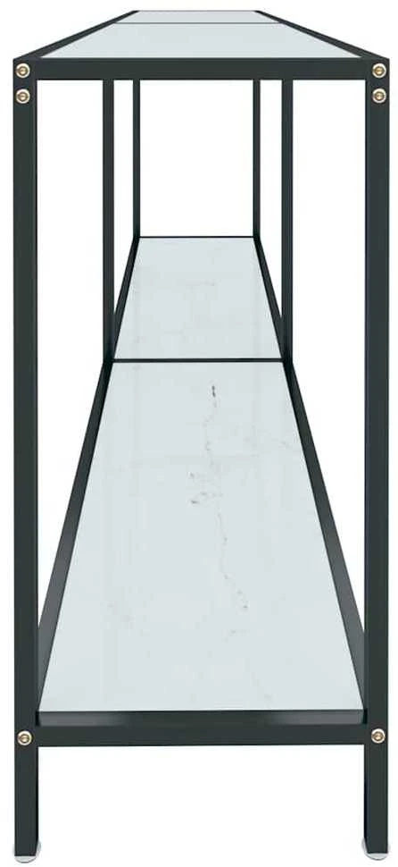 Konsolinis staliukas, baltas, 180x35x75,5cm, grūdintas stiklas