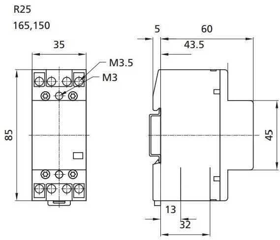 Kontaktorius Eti, 25A, 1.6kW