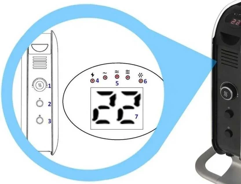 Konvekcinis šildytuvas Mill SG2000LED, 2000 W, Tinkamas kambariams iki 5-20 m², Juodas