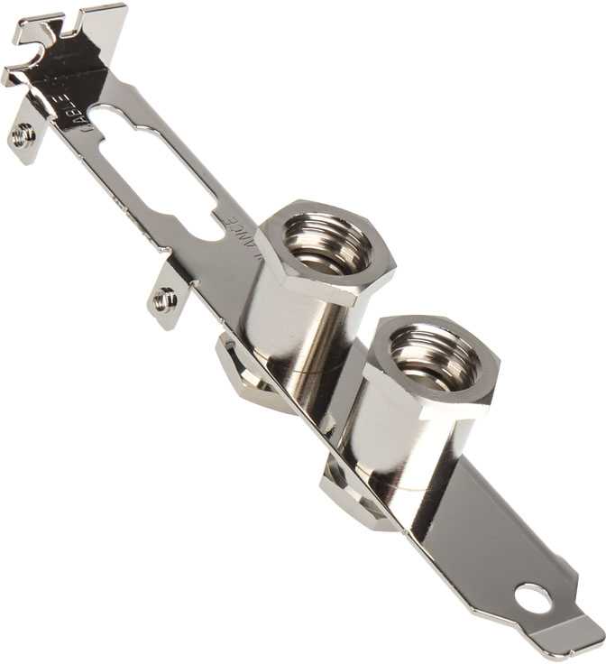 Koolance PCI-Slot-Bracket mit 2 G1/4-col.-Durchführungen – sidabrinis