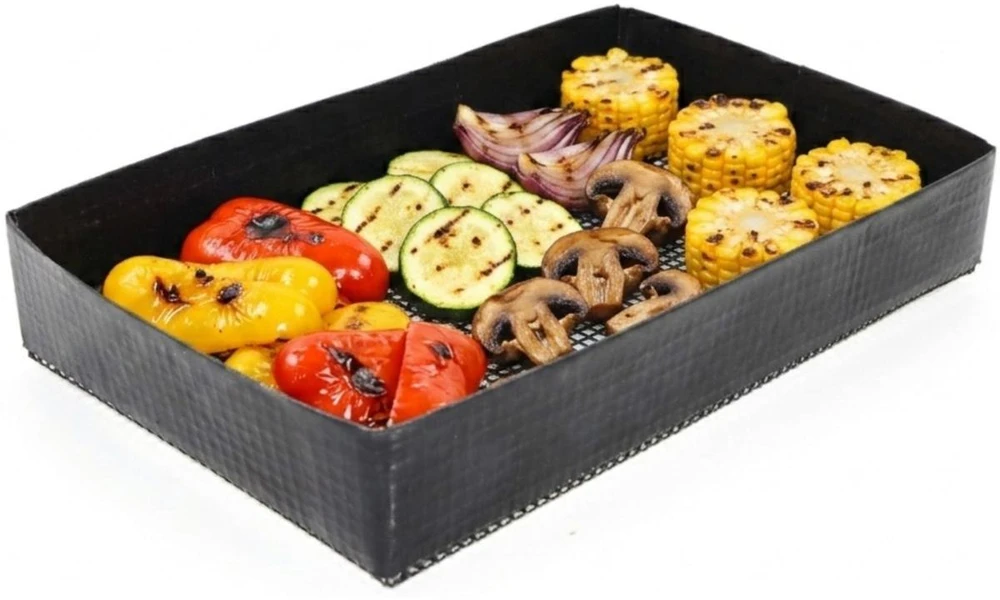 KOOPMAN DARŽOVIŲ IR MĖSOS KEPIMO KREPŠELIS 28x18x5CM PTFE NON STICK BBQ 944984