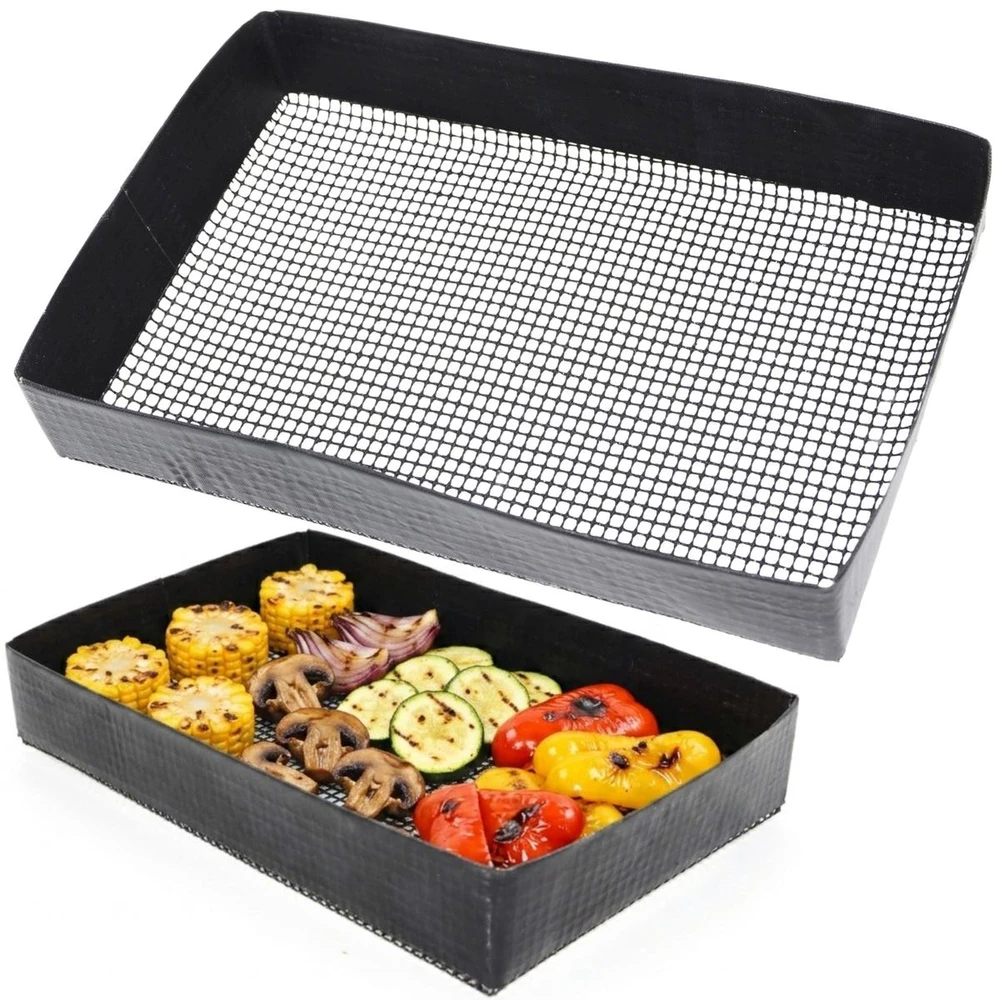 KOOPMAN DARŽOVIŲ IR MĖSOS KEPIMO KREPŠELIS 28x18x5CM PTFE NON STICK BBQ 944984