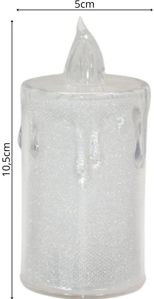 KOOPMAN dekoratyvinė LED žvakė 10,5 cm balta
