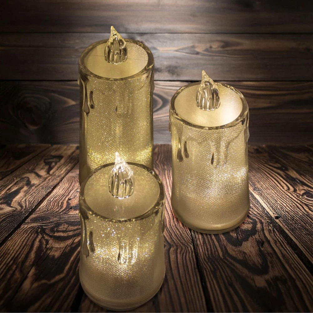KOOPMAN dekoratyvinė LED žvakė 10,5 cm balta