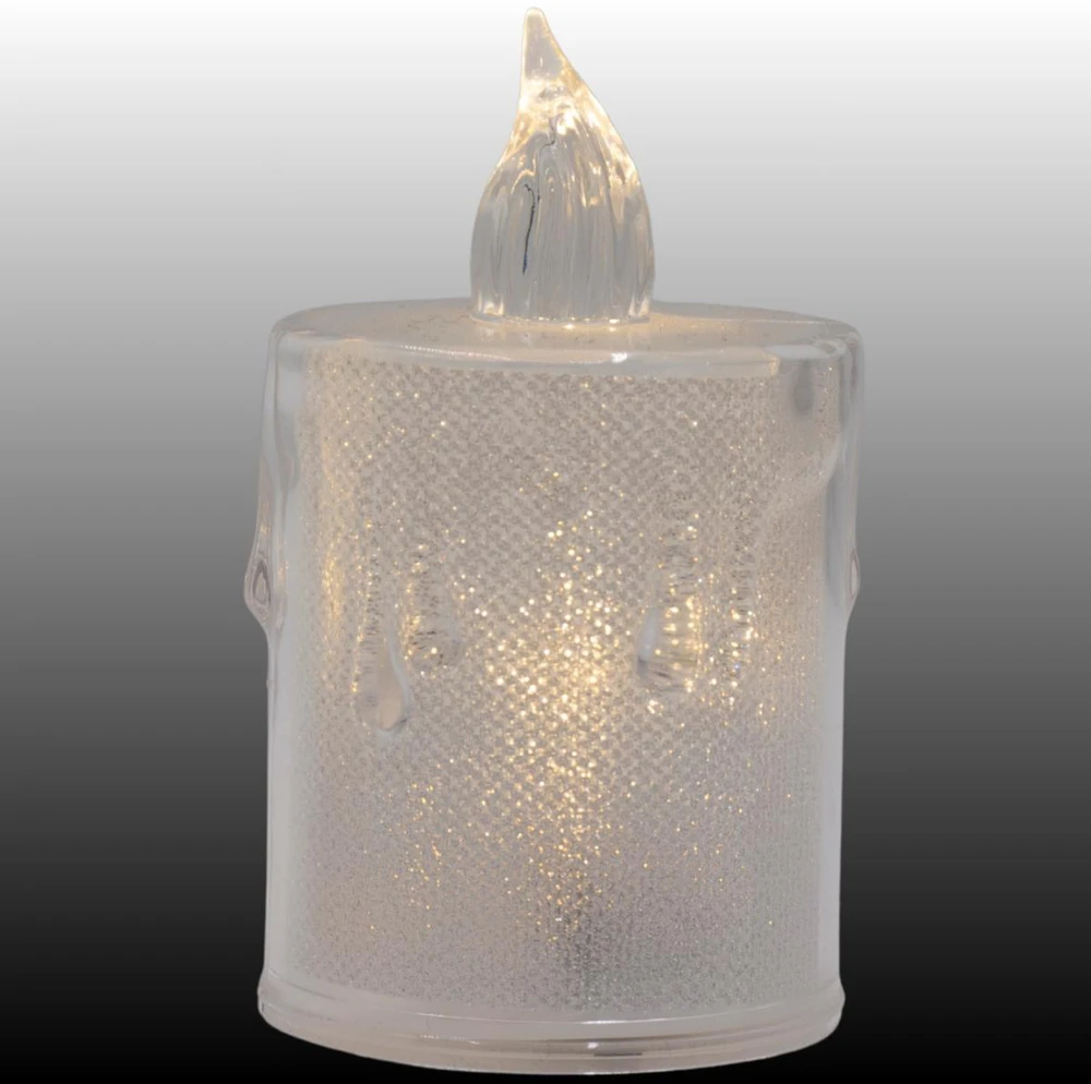 KOOPMAN dekoratyvinė LED žvakė 8 cm skaidri