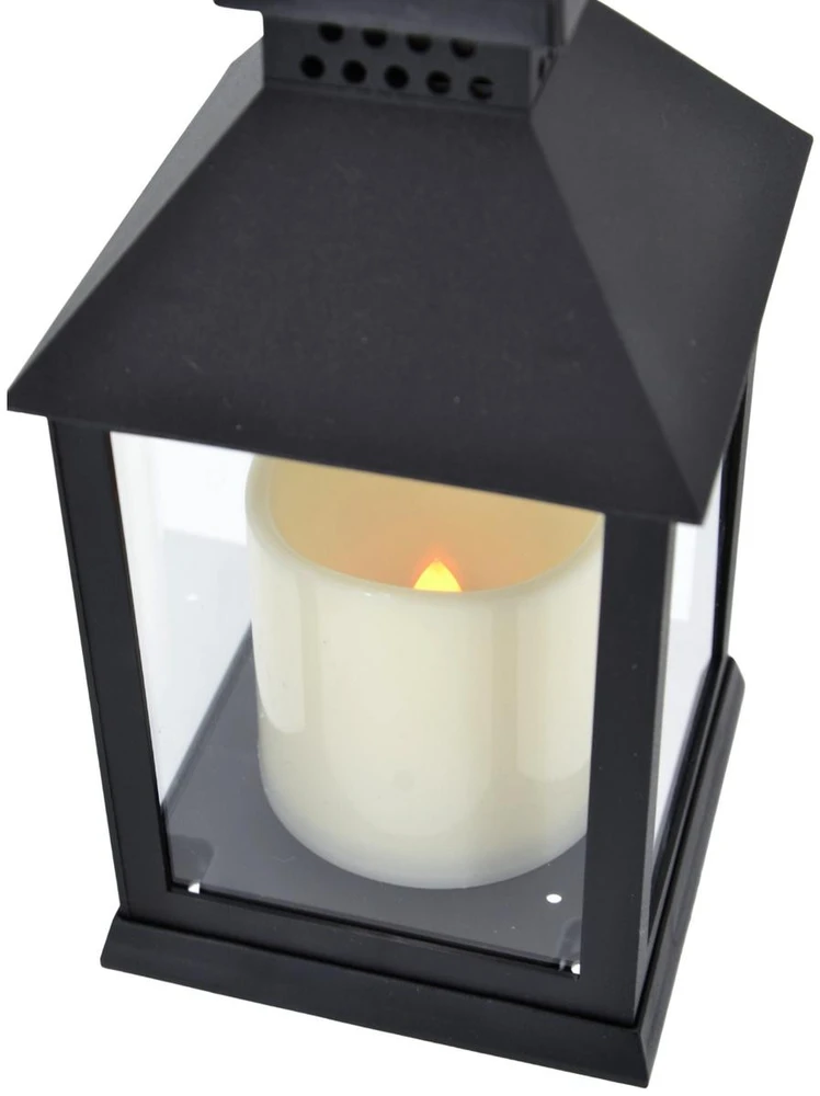 KOOPMAN DEKORACINIS ŽIBINTAS 23 CM LED SU BATERIJOMIS Juodas 176821