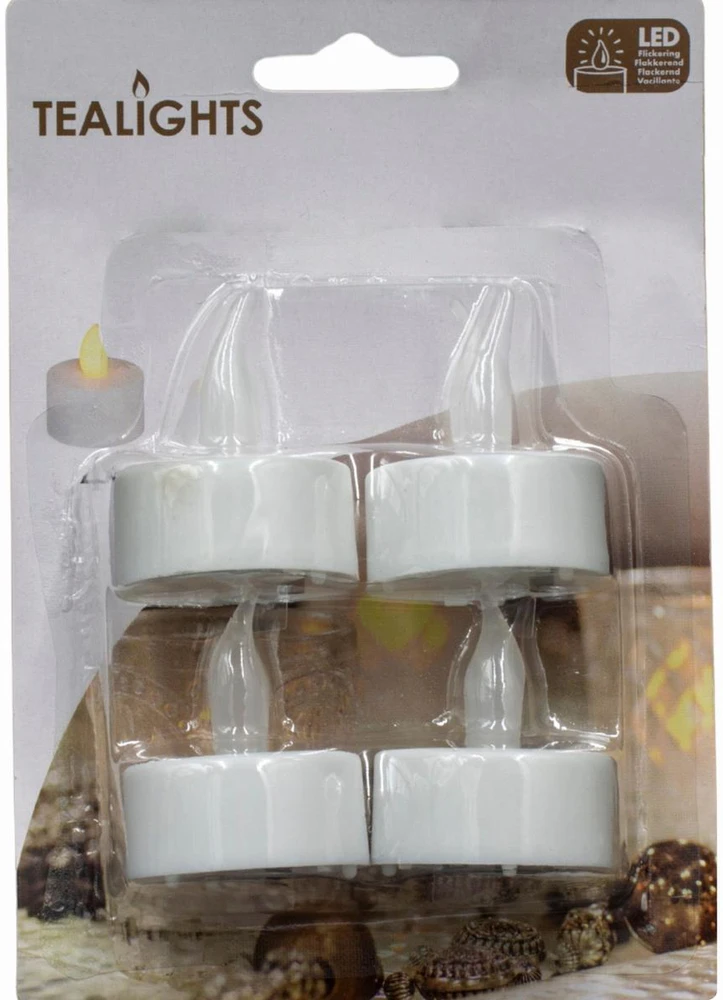 Dekoracja Domu Ambiance Light 4 LED ARBATINIŲ ŽVAKIŲ RINKINYS 756504