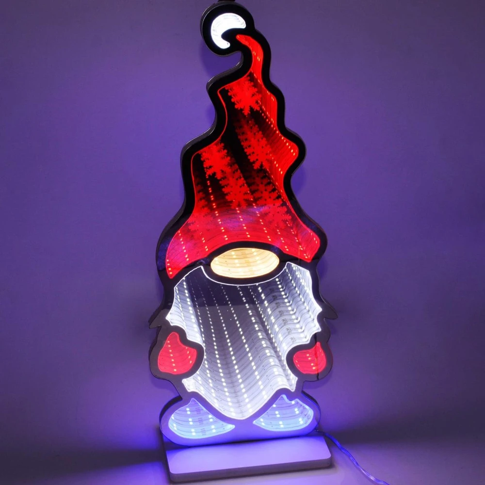 KOOPMAN VEIDRODINĖ DEKORACIJA SU LED LEMPUTĖMIS INFINITY MIRROR EFEKTAS NYKŠTUKAS 1078359