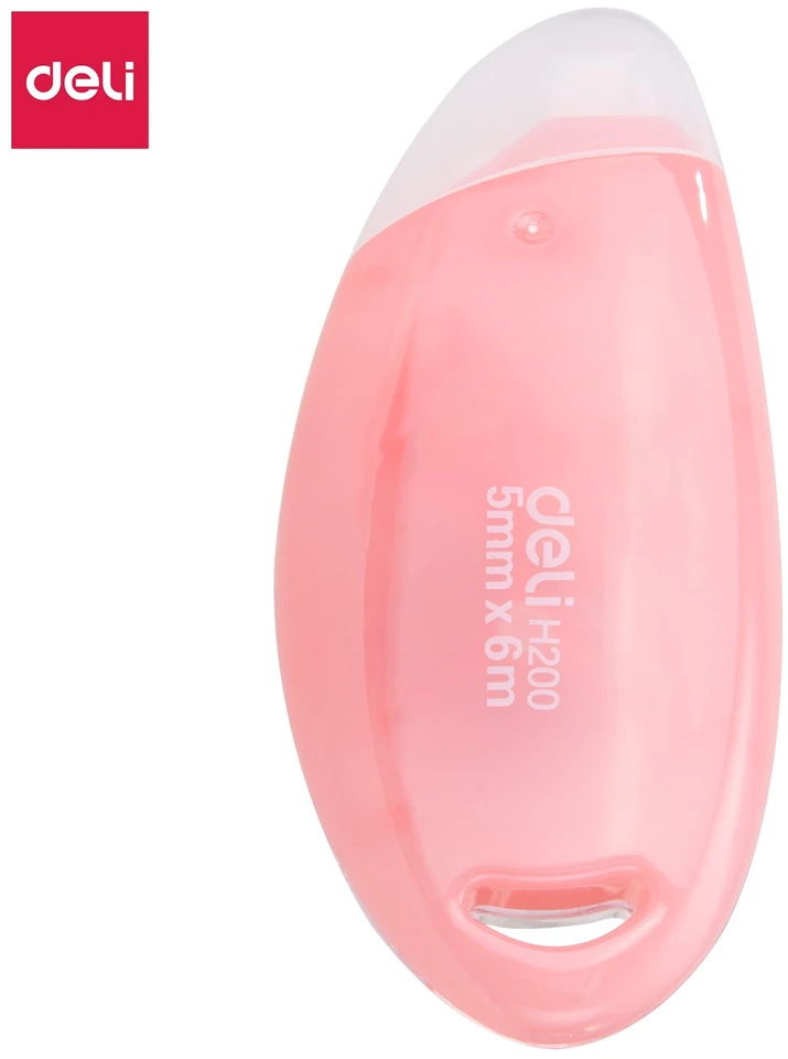 Korektūros juostelė Deli CoverUP, 5mmx6m, įvairių spalvų korpusas