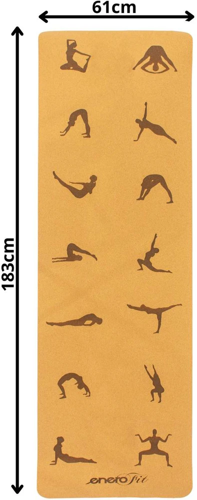 Korkinė jogos kilimėlis Enero Fit 183x61x0,4 cm