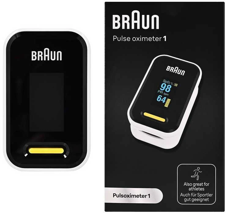 Braun YK-81CEU pulse oximeter Juodas, Nerūdijantis plienas