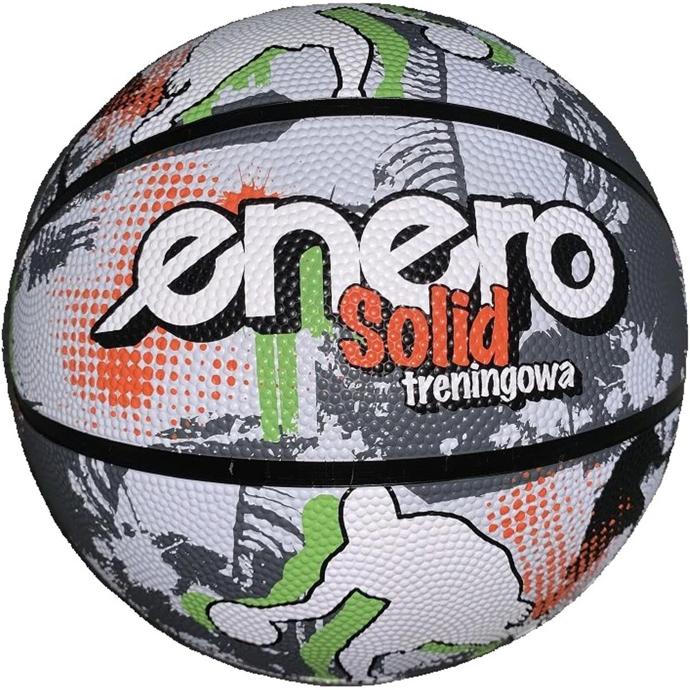 Pilka krepšiniui Enero Solid R.7 pilkai balta
