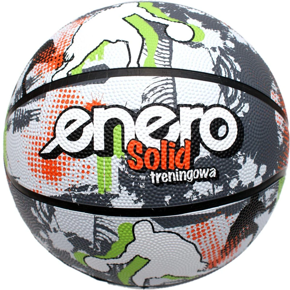 Pilka krepšiniui Enero Solid R.7 pilkai balta