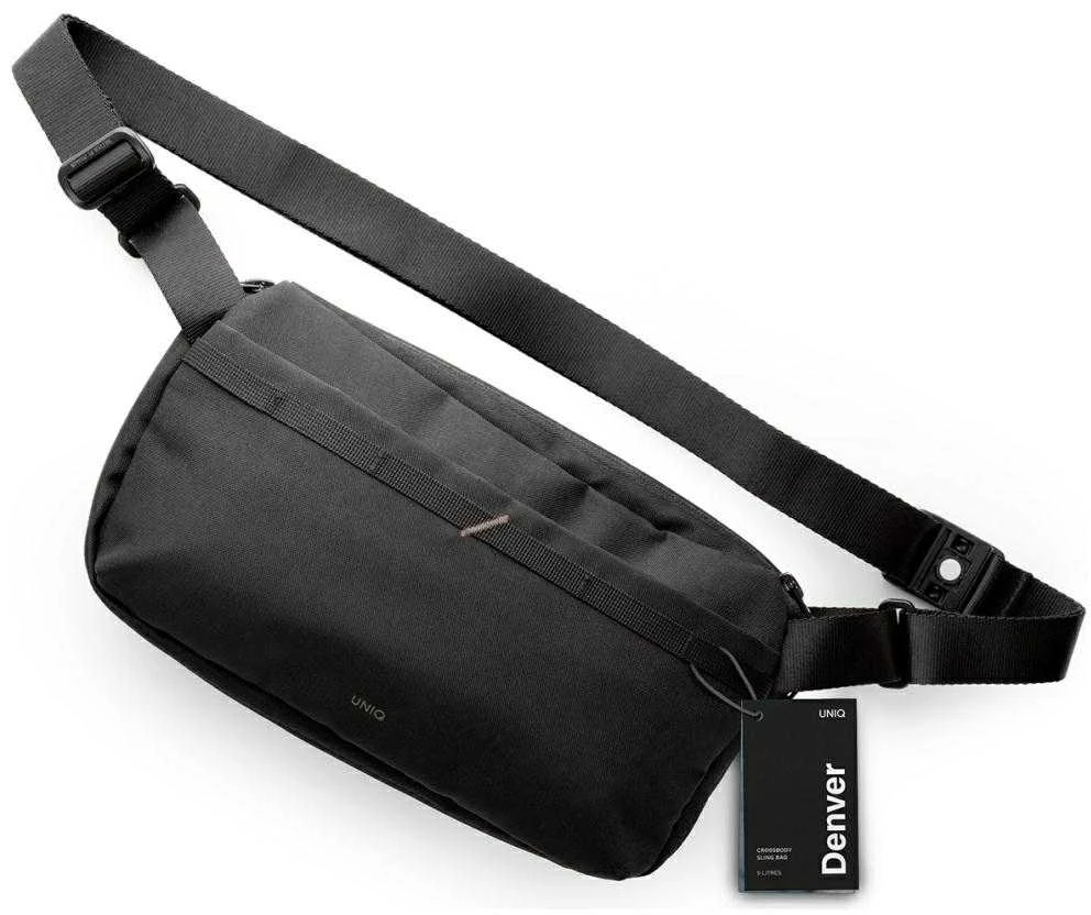 Bag Crossbody UNIQ Denver 5L juodos spalvos