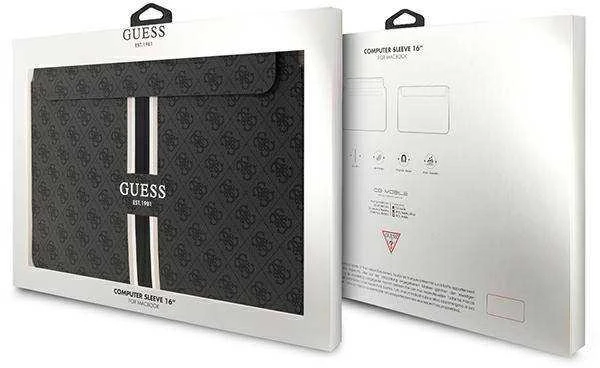 Guess rankovė GUCS16P4RPSK 16 colių juoda rankovė 4G juostelės