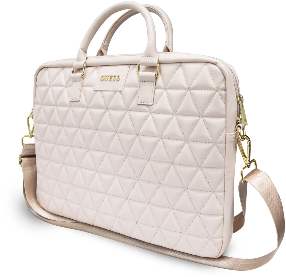 Guess Quilted krepšys kompiuteriui 15" rožinės spalvos