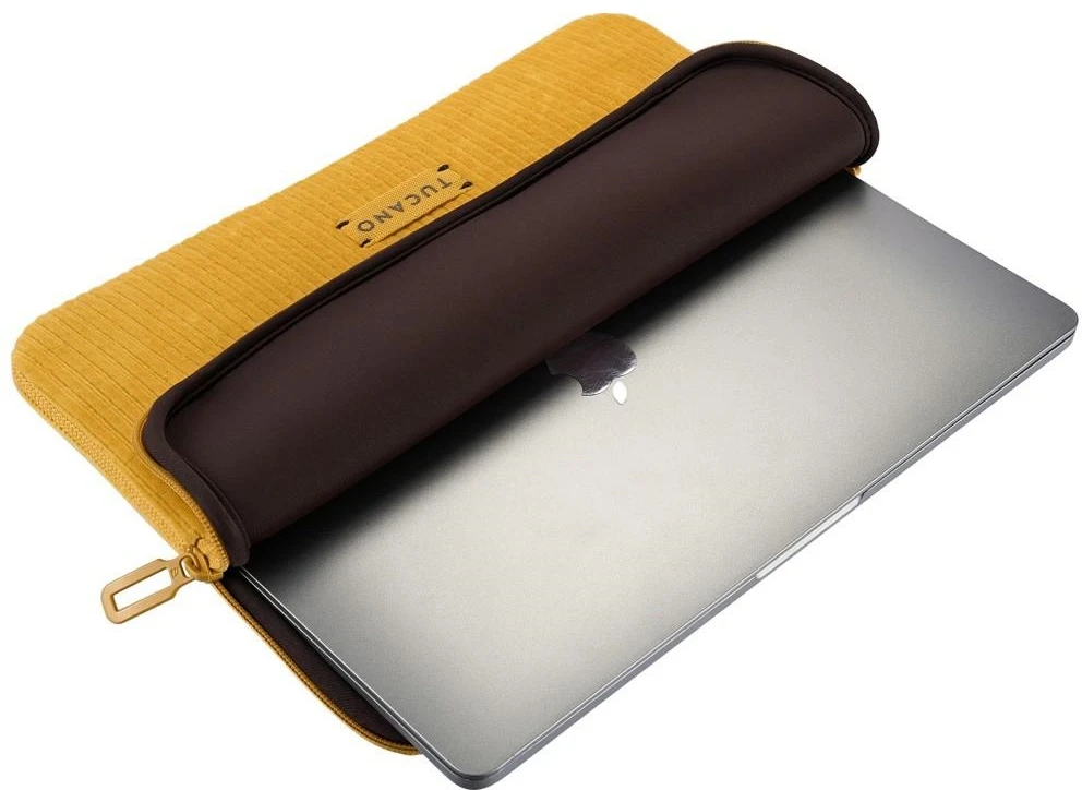 krepšys kompiuteriui Tucano Velluto 2 Sleeve 14″ do MacBook yellow
