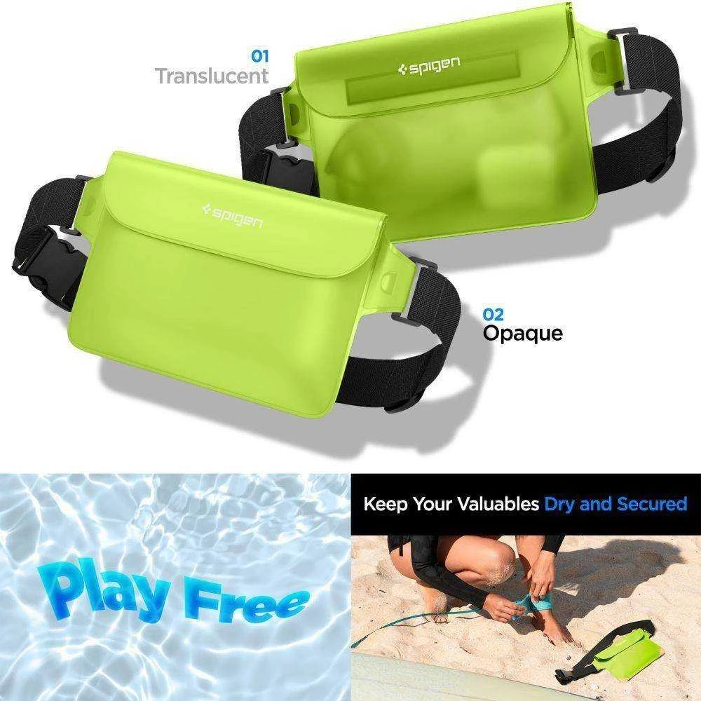 Spigen Universal Atsparus vandeniui Waist Bag 2 vnt. A620 kaktuso žalia