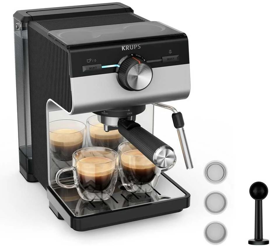 Krups Authentic+ XP384E10 Pusiau automatinis Espresso Kavos aparatas 2 L