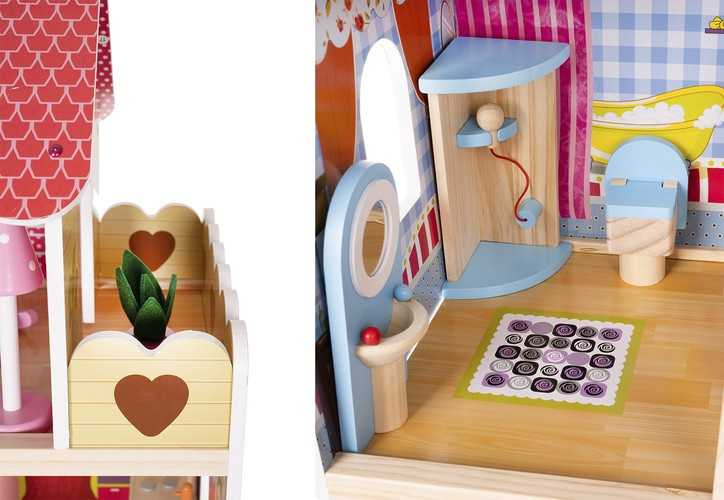 Kruzzel Wooden dollhouse - villa D11252