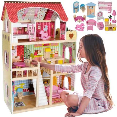 Kruzzel Wooden dollhouse - villa D11252