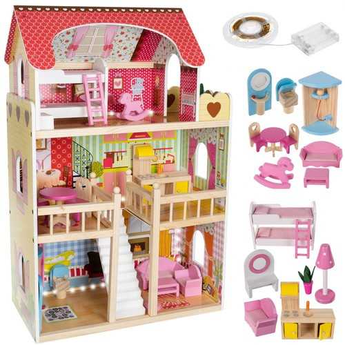 Kruzzel Wooden dollhouse - villa D11252