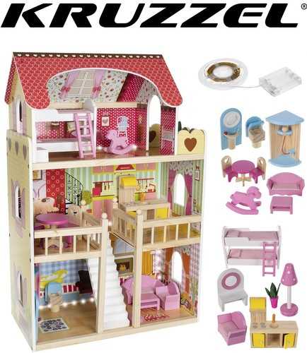 Kruzzel Wooden dollhouse - villa D11252