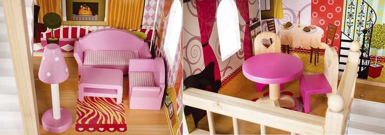 Kruzzel Wooden dollhouse - villa D11252