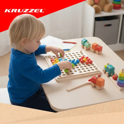 Dėlionė Kruzzel Wooden puzzle beads 22403