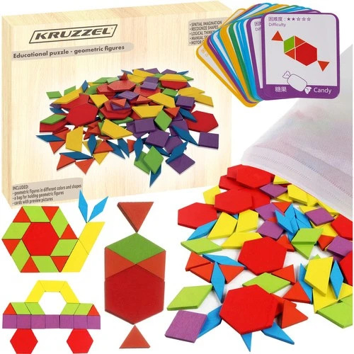 Kruzzel Mokomoji dėlionė geometrines figūros
