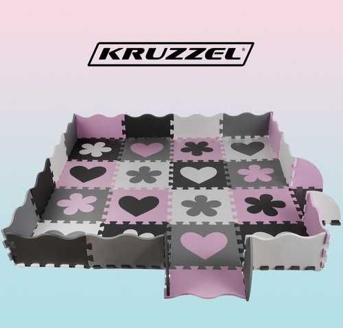 Kruzzel Putplasčio dėlionė - kilimėlis, 30x30cm 16 vnt