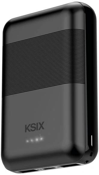 Ksix Powebank Mini 10000mAh 10W+cable USB-A USB-C Juodas