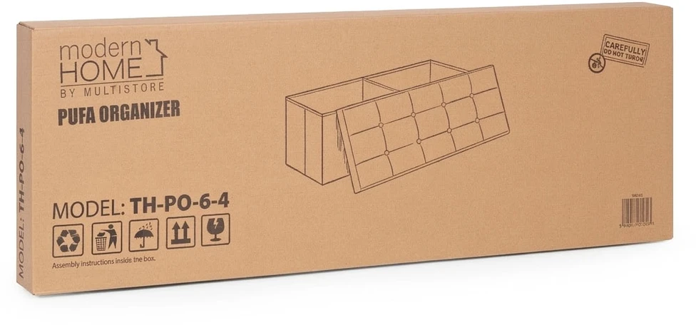 Modernhome Šviesiai pilka daiktų laikymo dėžė 111x38 cm