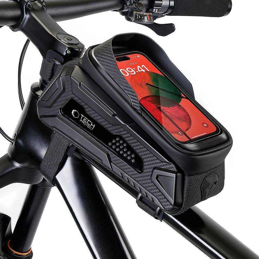 L Tech-Protect V2 Universal Bike Mount Dviračio krepšys, juodos spalvos