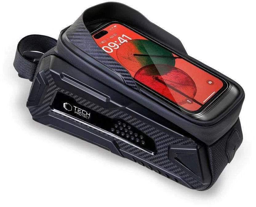 L Tech-Protect V2 Universal Bike Mount Dviračio krepšys, juodos spalvos