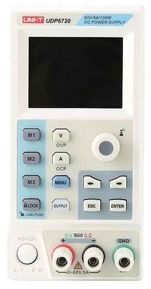 Laboratorinis maitinimo šaltinis, 100W, 0-60V, 0-5A, 10mV,1mA, RS-232, UNI-T