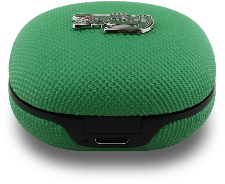 Lacoste Iconic Petit Pique TWS belaidės ausinės žalios spalvos