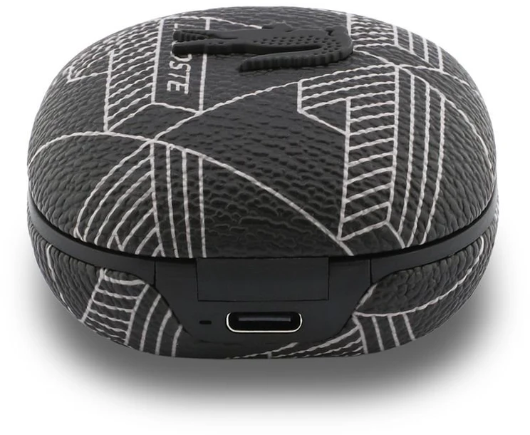 Lacoste Monogram Blend ANC/ENC TWS belaidės ausinės juodos spalvos