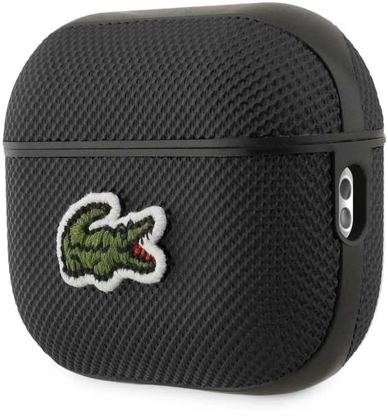 Lacoste Petit Pique Croc Logo Patch dėklas skirtas AirPods Pro 2 juodos spalvos