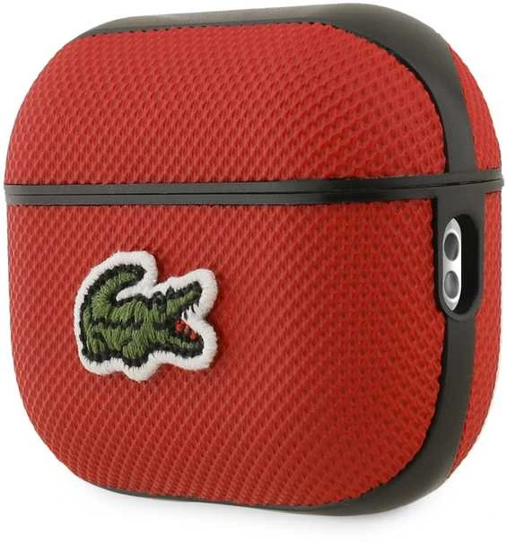 Lacoste Petit Pique Croc Logo Patch dėklas skirtas AirPods Pro 2 raudinos spalvos