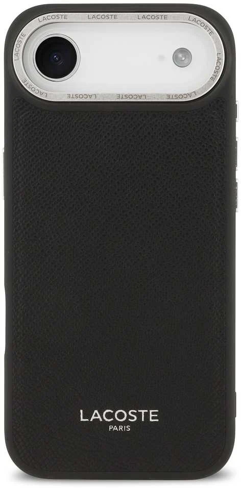 Lacoste PU Leather Champs Elysees MagSafe dėklas skirtas Apple iPhone Air juodos spalvos