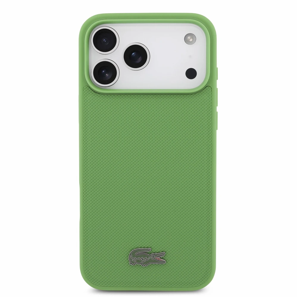 Lacoste PVC Iconic Petit Pique Metal Logo MagSafe Dėklas iPhone 18 Pro Max Estragon