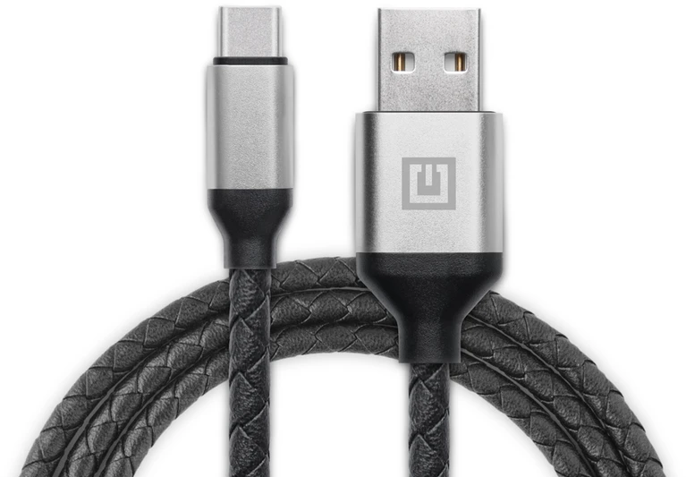 Laidas REAL-EL Premium USB A – C tipo, odinis, juodos spalvos, 1 m, odinis