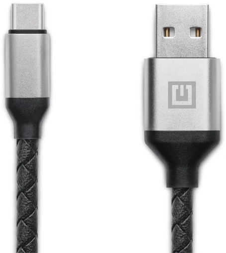 Laidas REAL-EL Premium USB A – C tipo, odinis, juodos spalvos, 1 m, odinis