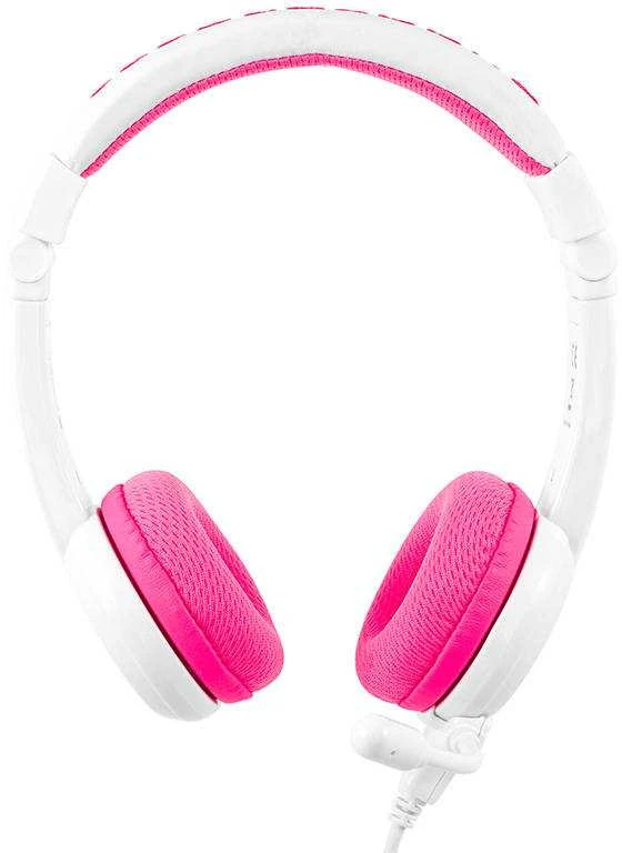 Laidinės ausinės vaikams BuddyPhones School+ rožinės spalvos