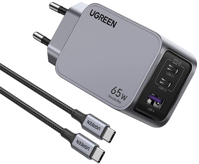 UGREEN „Nexode Pro“ 65W 3 prievadų GaN mini greitasis įkroviklis