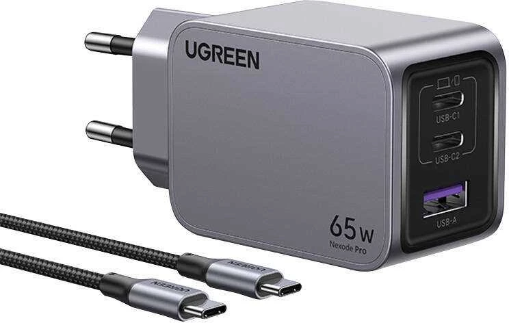 UGREEN „Nexode Pro“ 65W 3 prievadų GaN mini greitasis įkroviklis