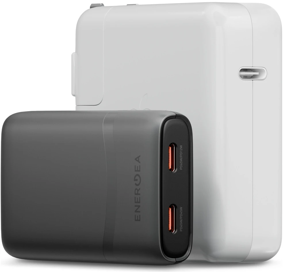Laidinis įkroviklis Energea TravelWorld Edge 65W 2xUSB-C PD/PPS/QC3.0 (US/UK/EU) graphite