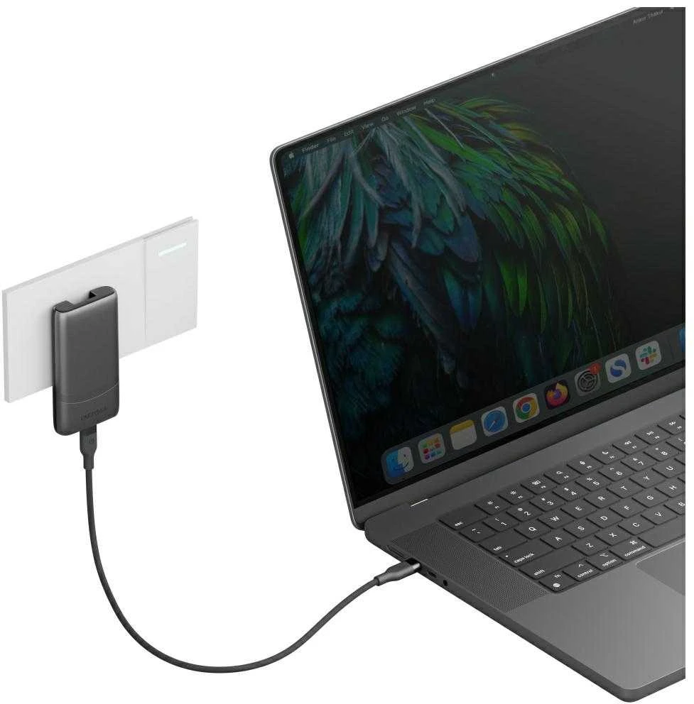Laidinis įkroviklis Energea TravelWorld Edge 65W 2xUSB-C PD/PPS/QC3.0 (US/UK/EU) graphite